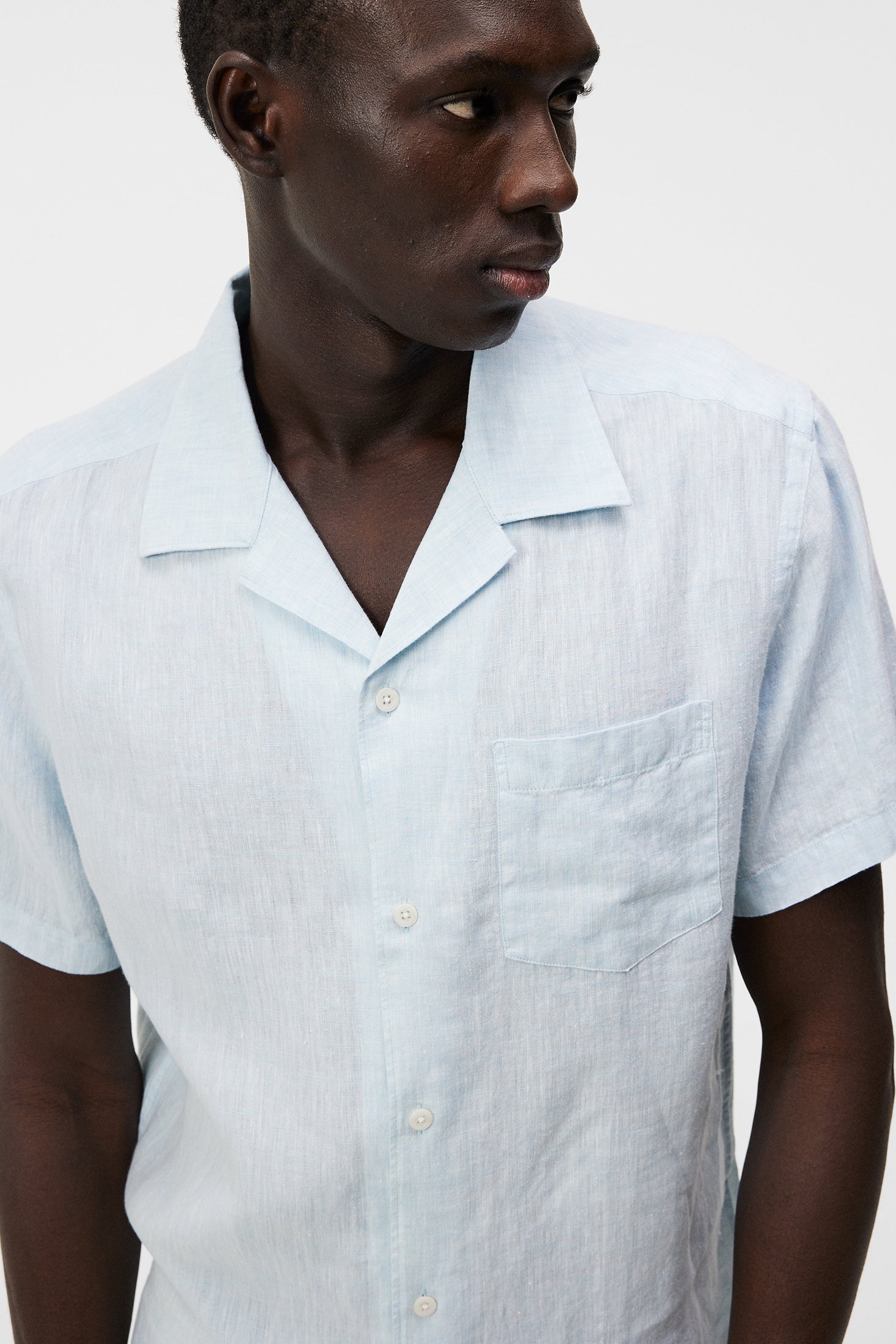 Linen Melange Short Sleeve Shirt