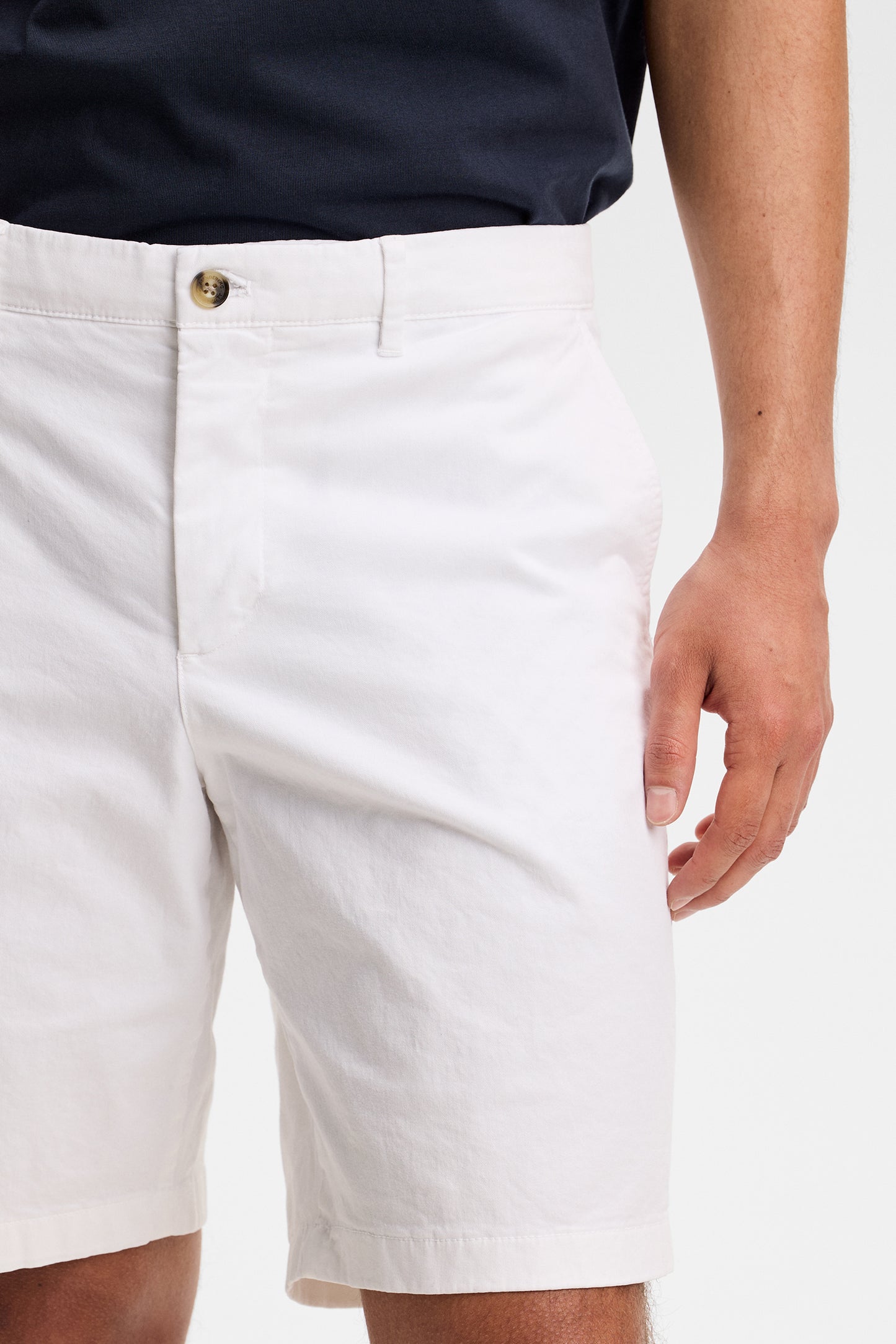 Shane Cotton Stretch Shorts / White