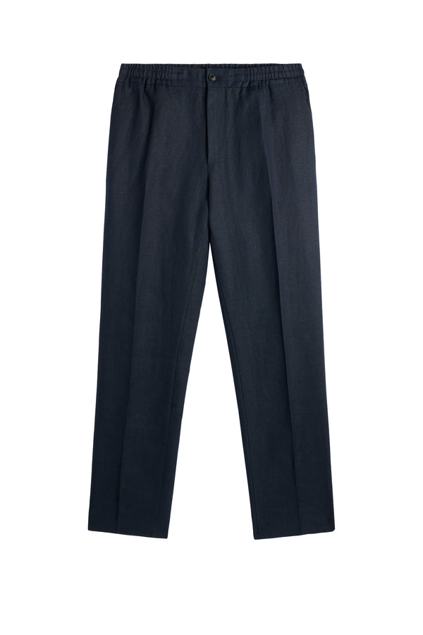 Soren Drape Linen Pants / JL Navy