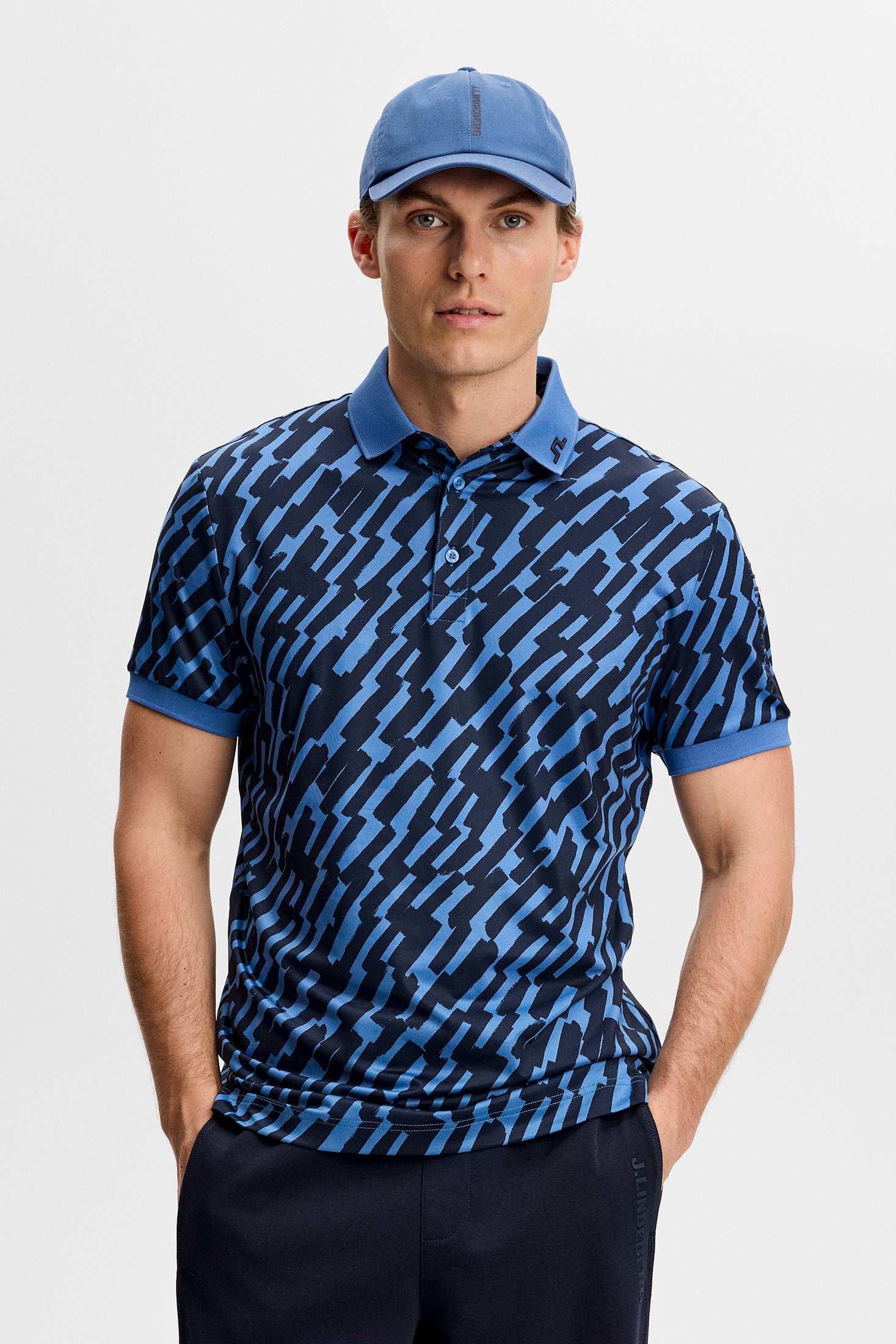 Tour Tech Print Polo / Oak Federal M – J.LINDEBERG US