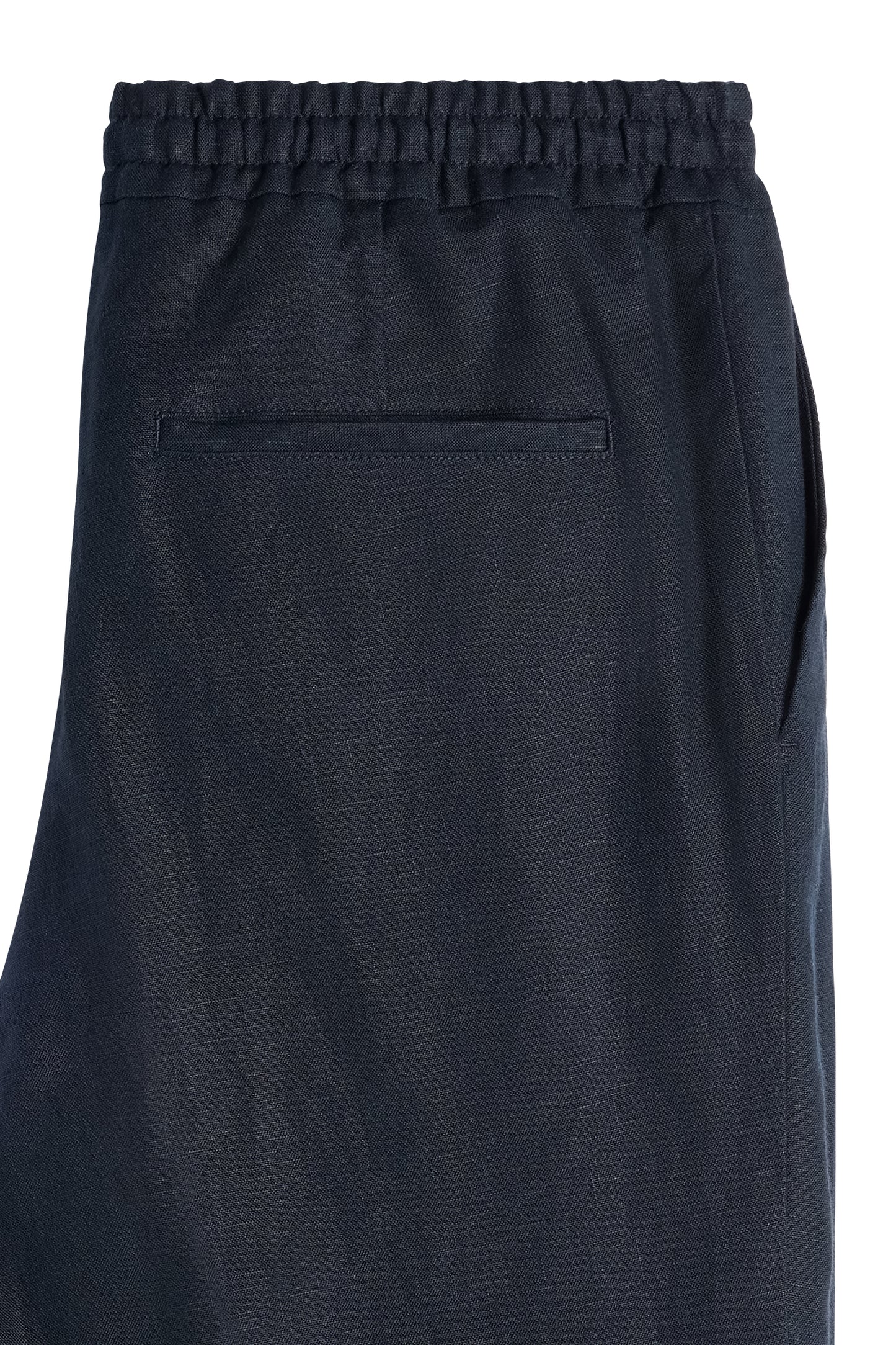 Soren Drape Linen Pants / JL Navy