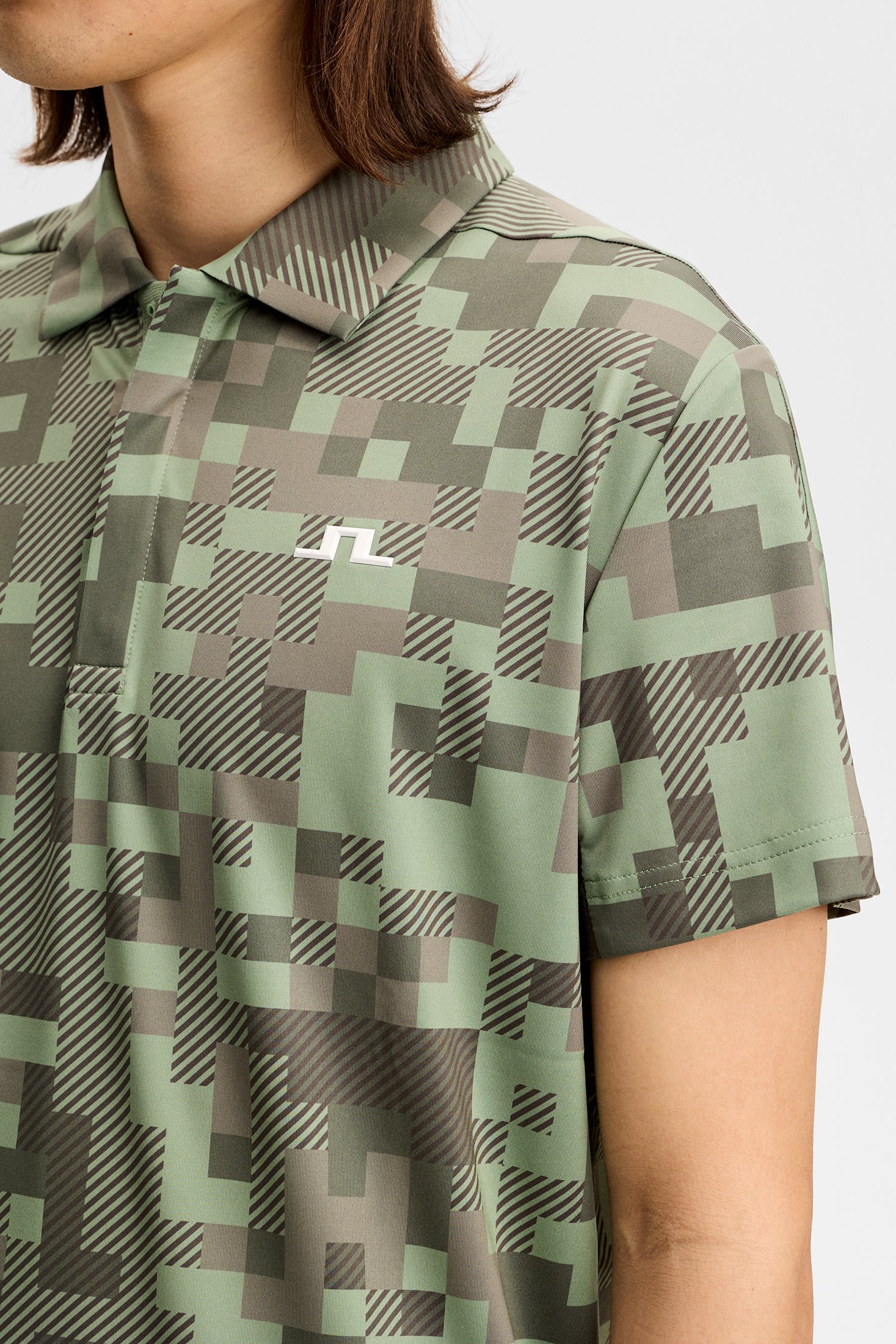 Dario Tour Print Polo / Tour 26 Tonal Green L | J.LINDEBERG US