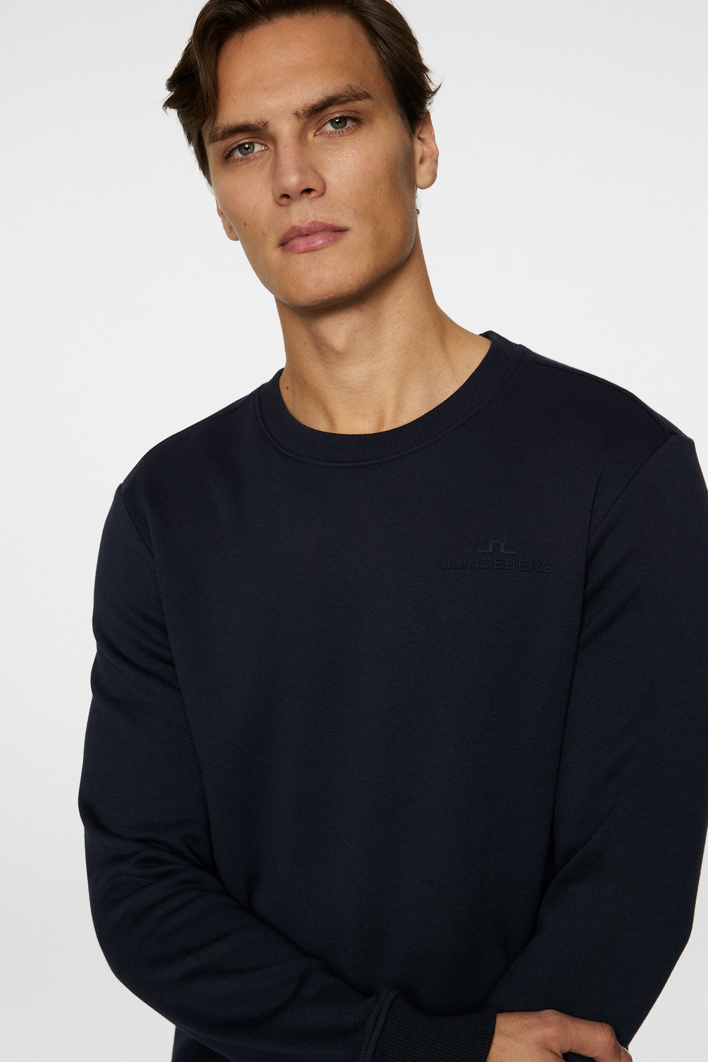 Alpha Crew Neck in JL Navy by J.Lindeberg