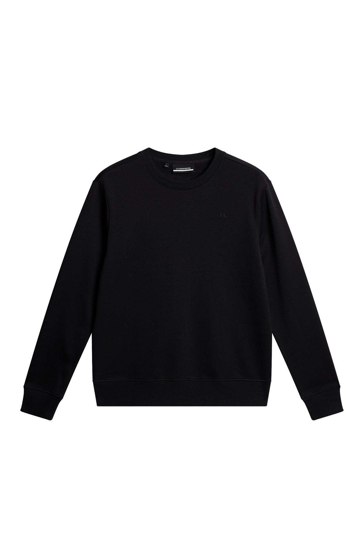 Alpha Crew Neck in Black by J.Lindeberg