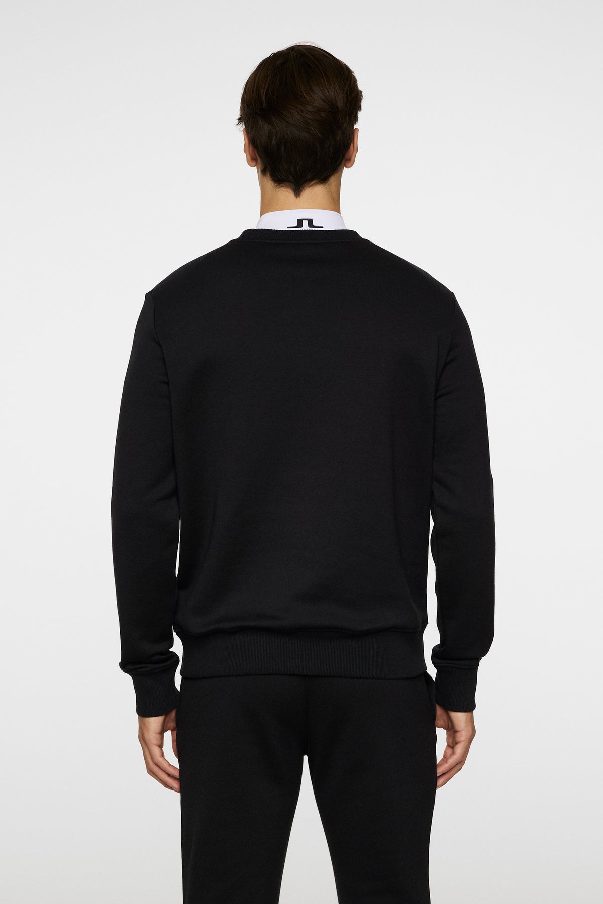 Alpha Crew Neck in Black by J.Lindeberg