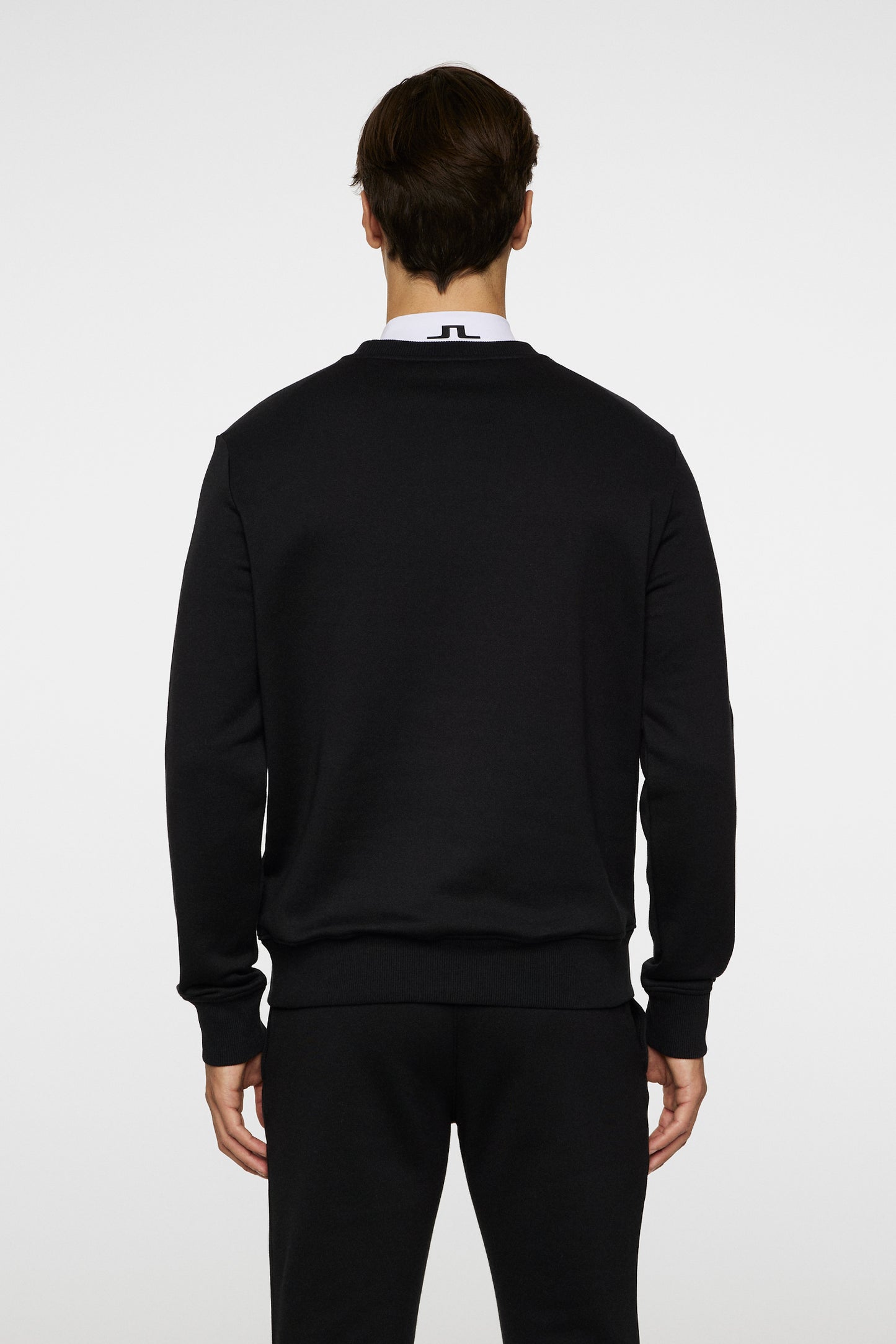 Alpha Crew Neck in Black by J.Lindeberg