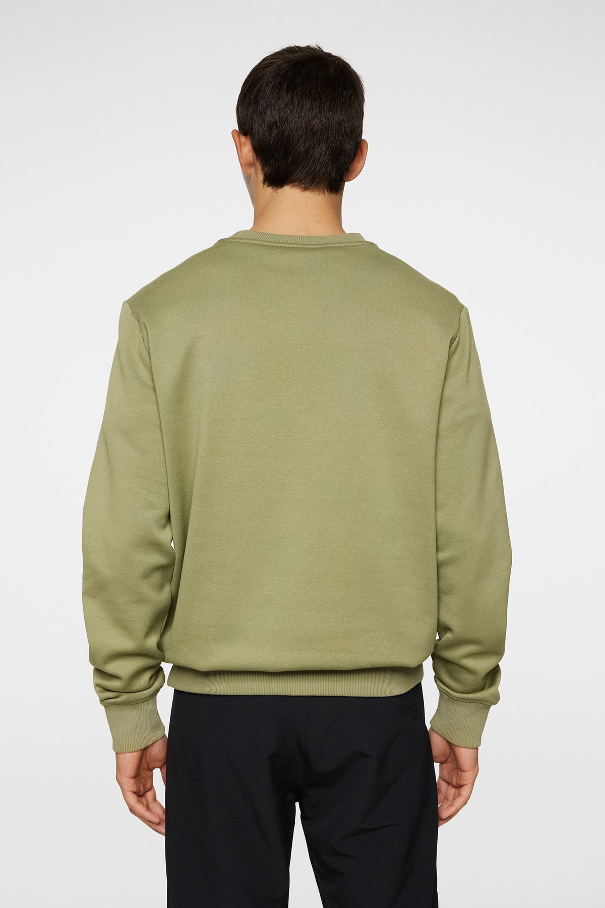 Alpha Crew Neck in Oil Green by J.Lindeberg
