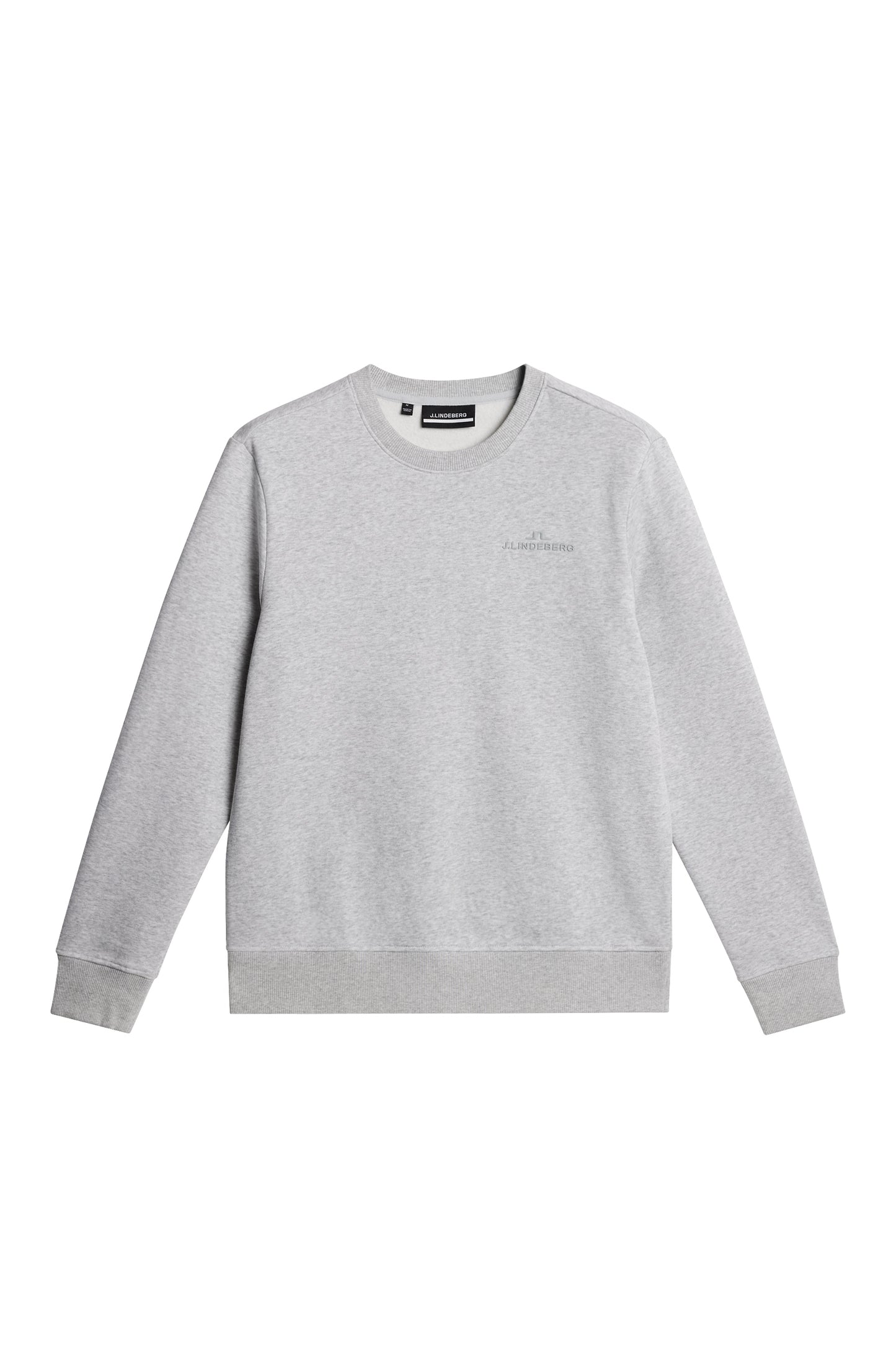 Alpha Crew Neck in Light Grey Melange by J.Lindeberg