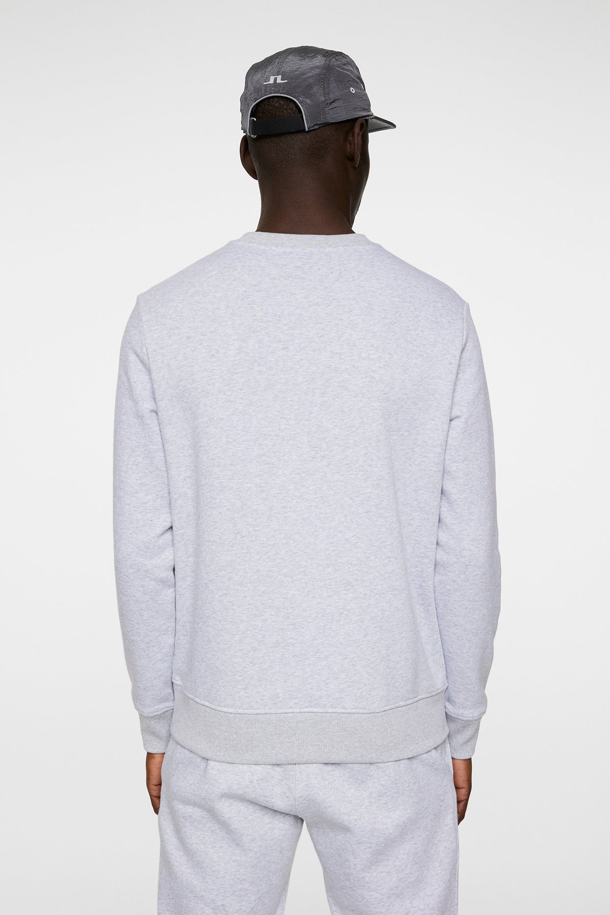 Alpha Crew Neck in Light Grey Melange by J.Lindeberg