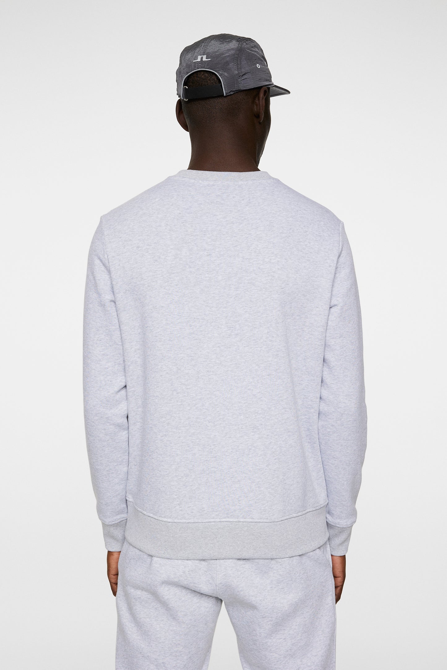 Alpha Crew Neck in Light Grey Melange by J.Lindeberg