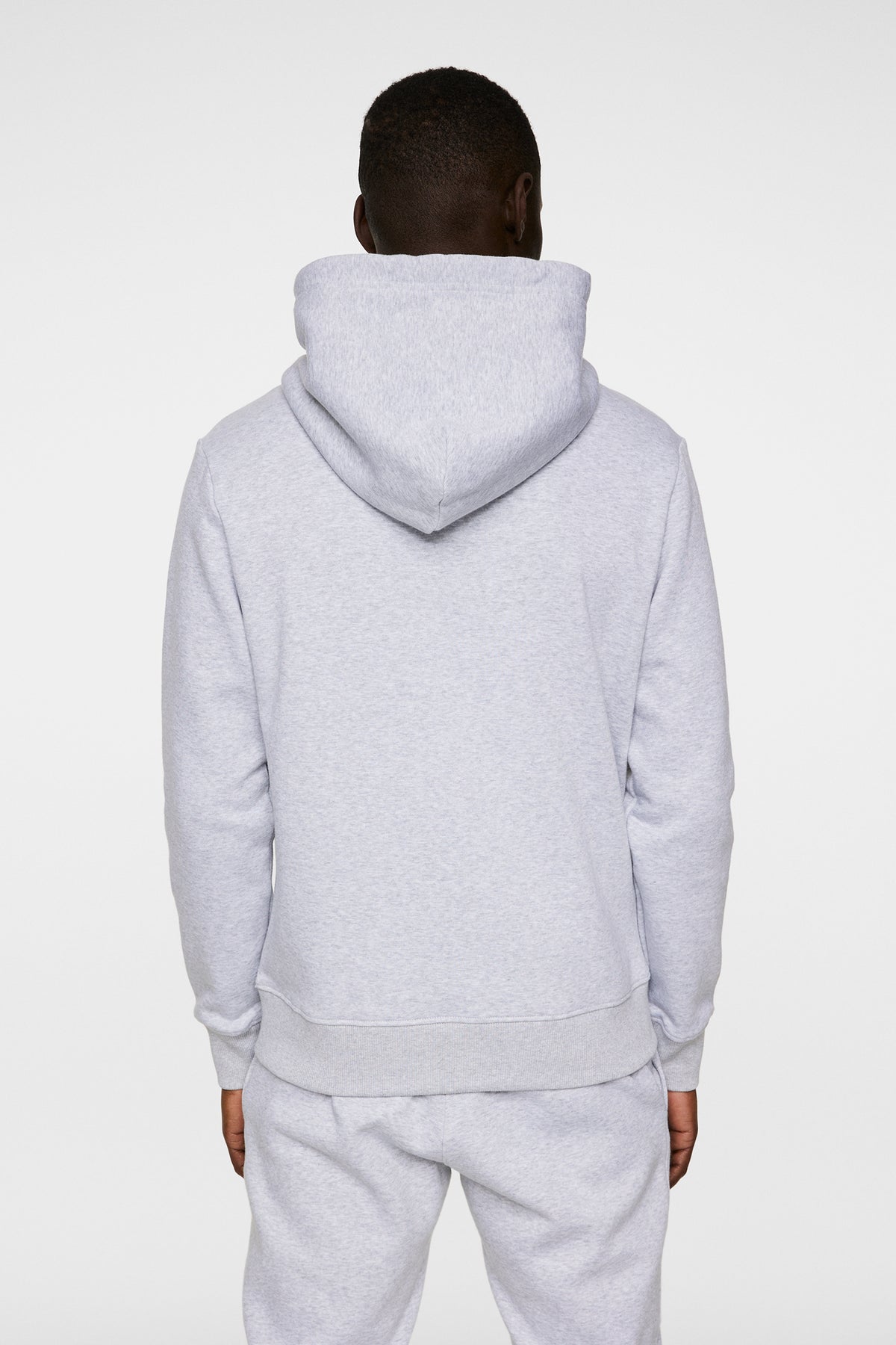 Alpha Hood in Light Grey Melange by J.Lindeberg