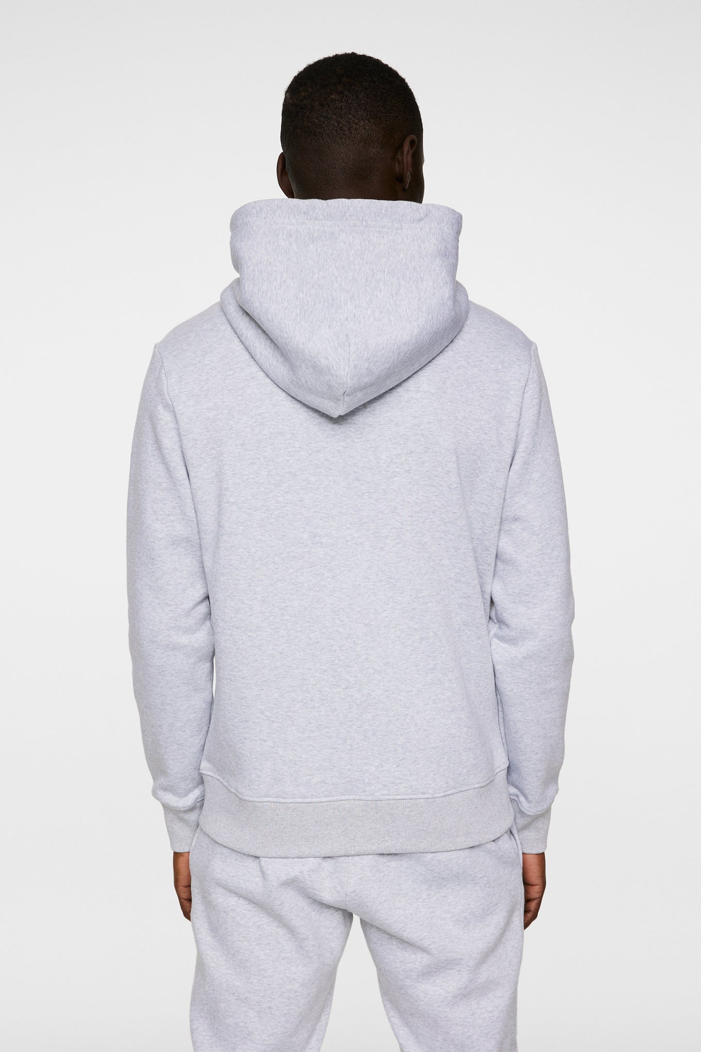 Alpha Hood in Light Grey Melange by J.Lindeberg
