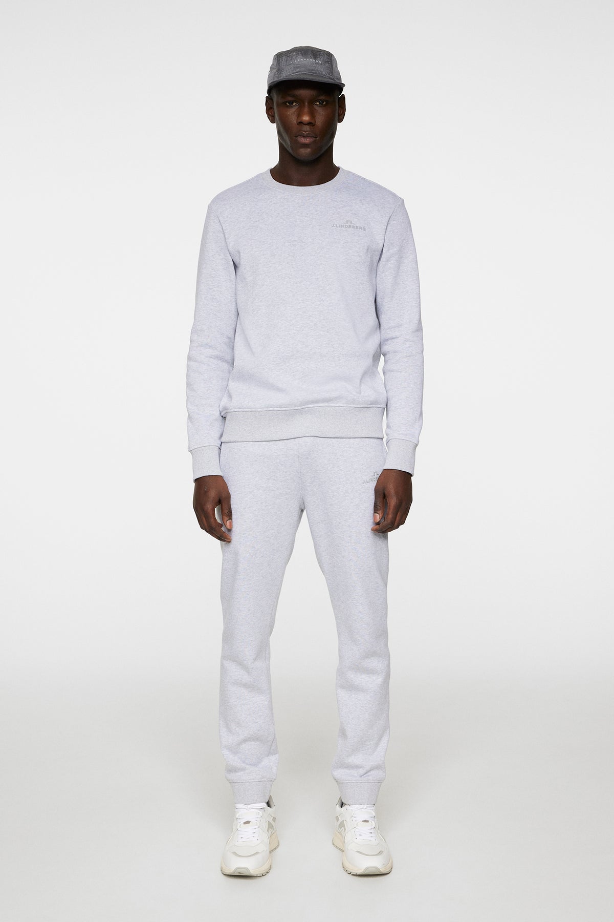 Alpha Pant in Light Grey Melange by J.Lindeberg