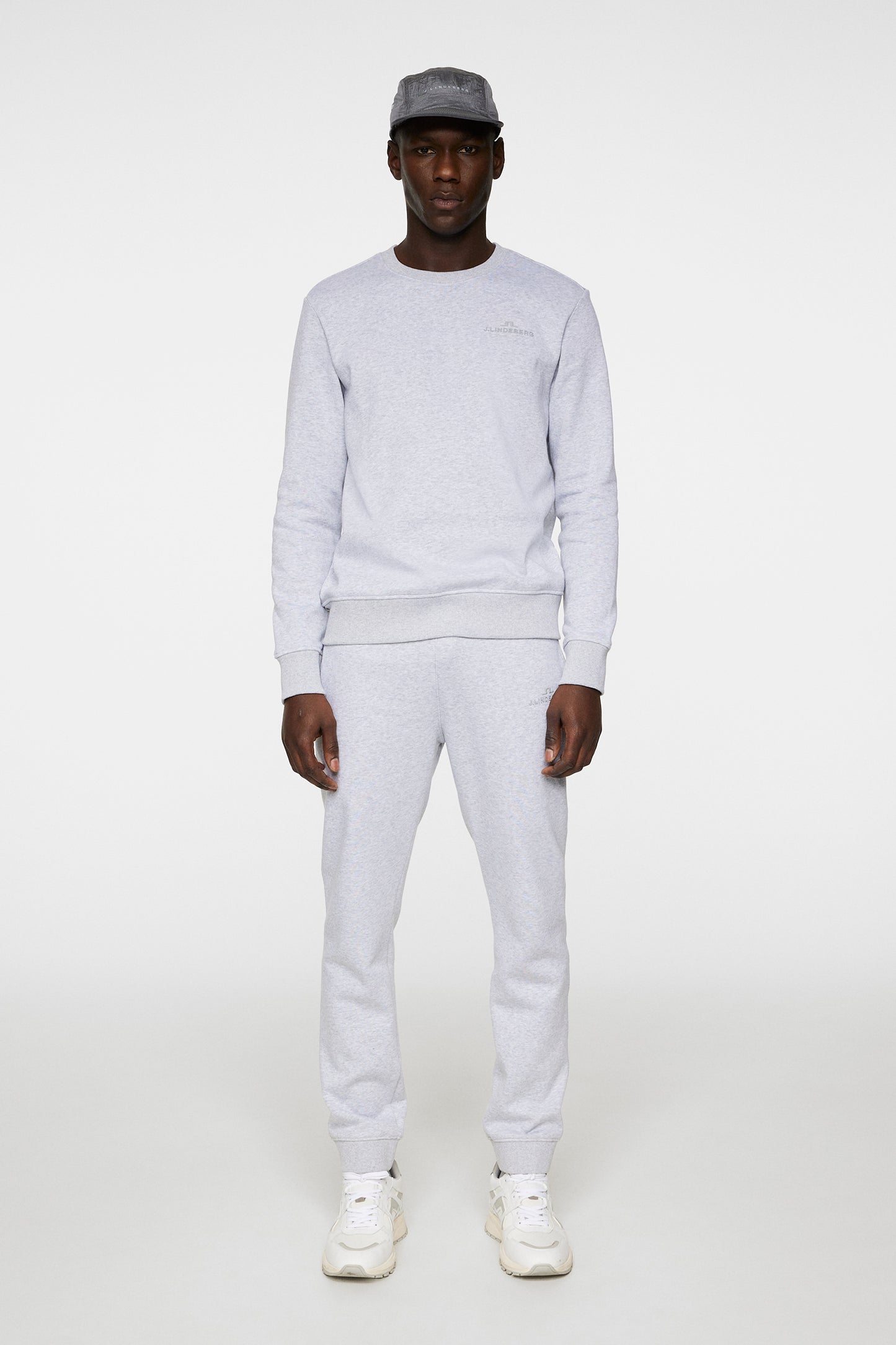 Alpha Pant in Light Grey Melange by J.Lindeberg