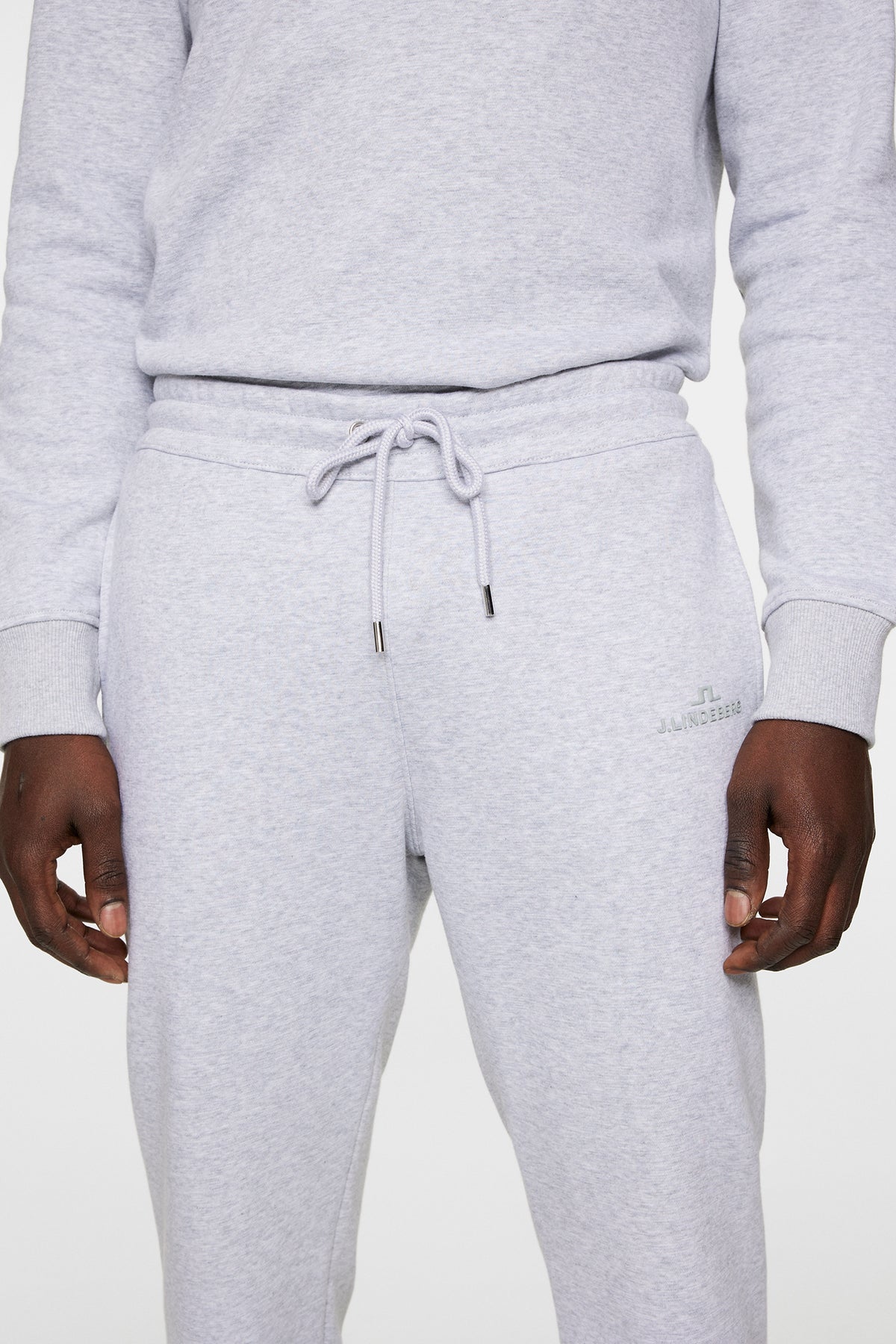 Alpha Pant in Light Grey Melange by J.Lindeberg