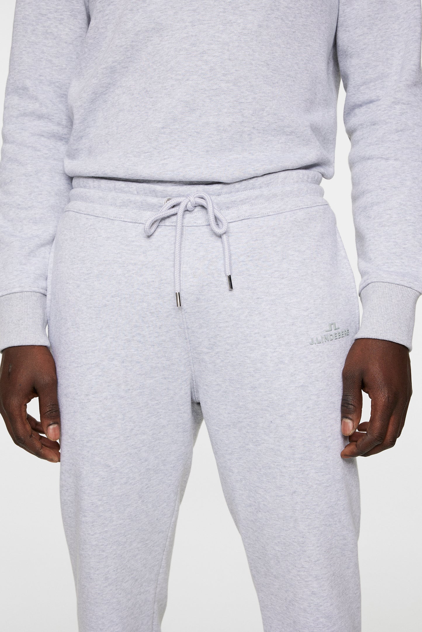 Alpha Pant in Light Grey Melange by J.Lindeberg