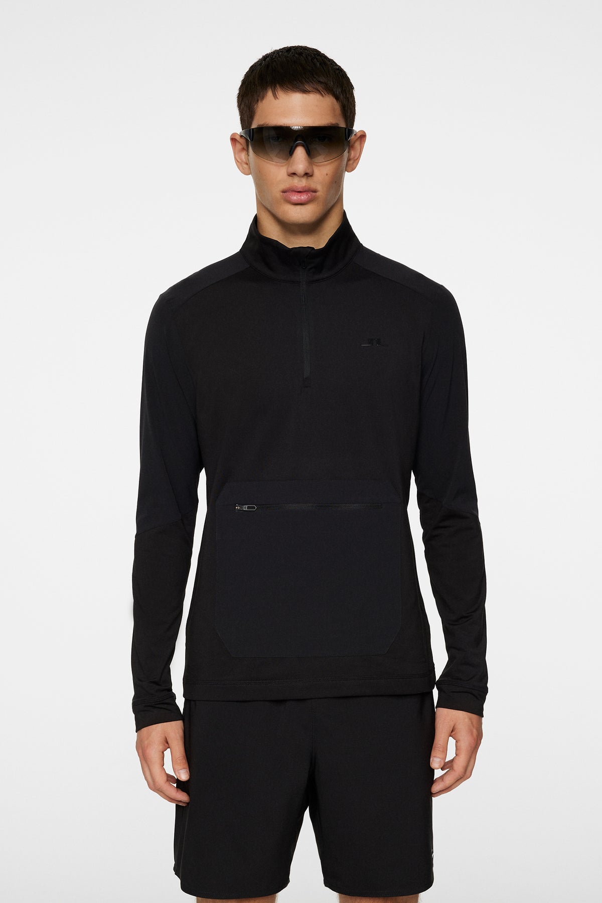 Matias Zip Mid Layer in Black by J.Lindeberg