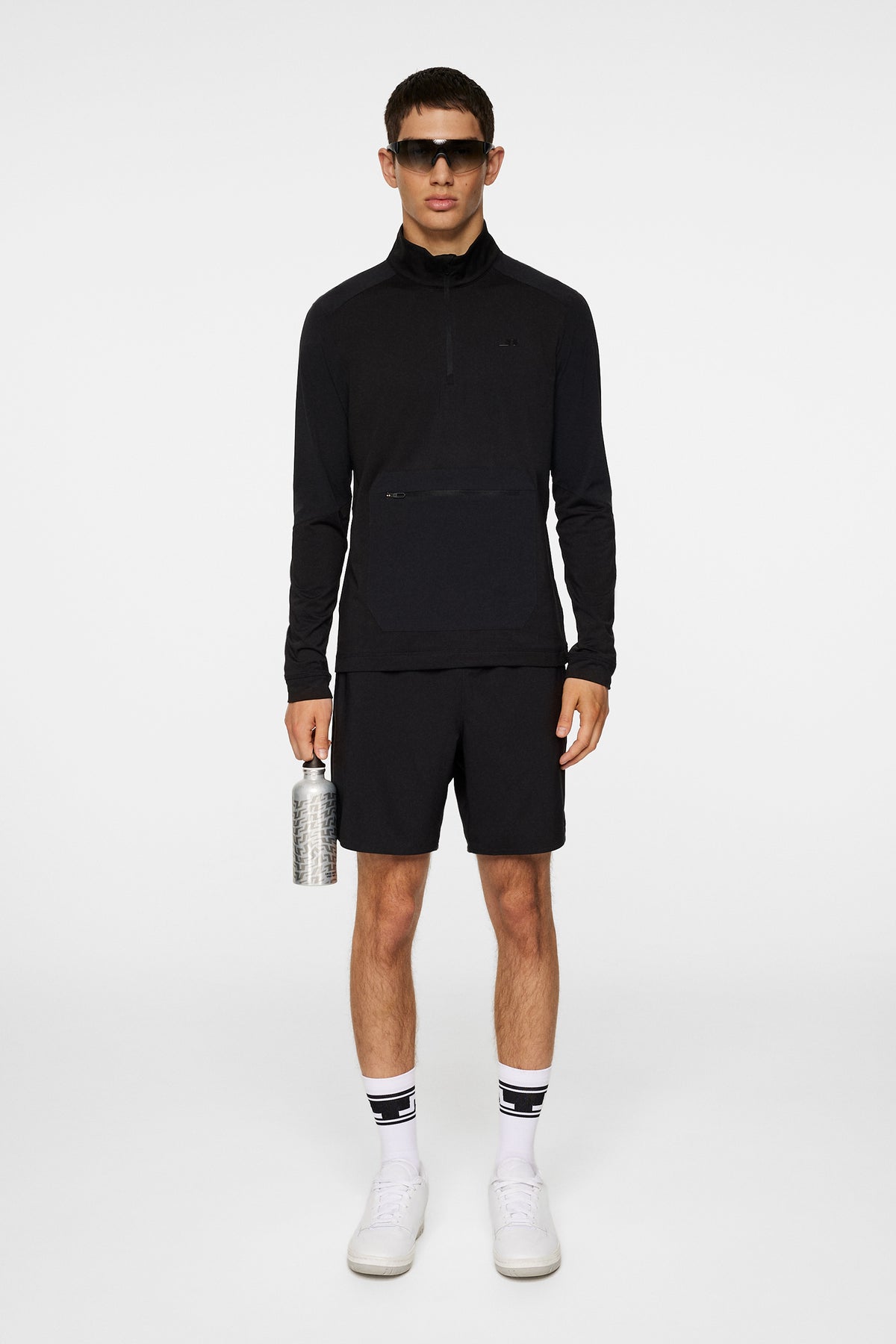 Matias Zip Mid Layer in Black by J.Lindeberg