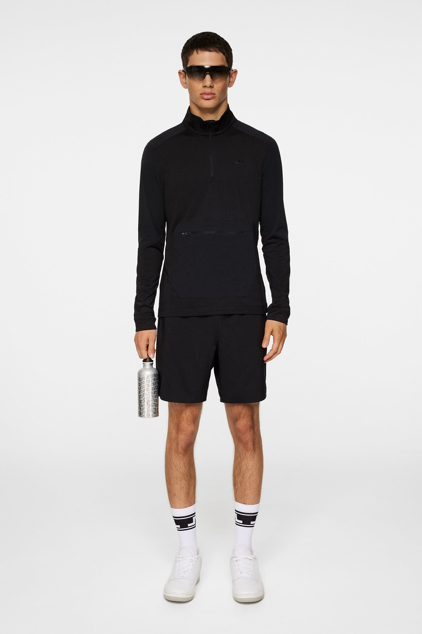 Matias Zip Mid Layer in Black by J.Lindeberg