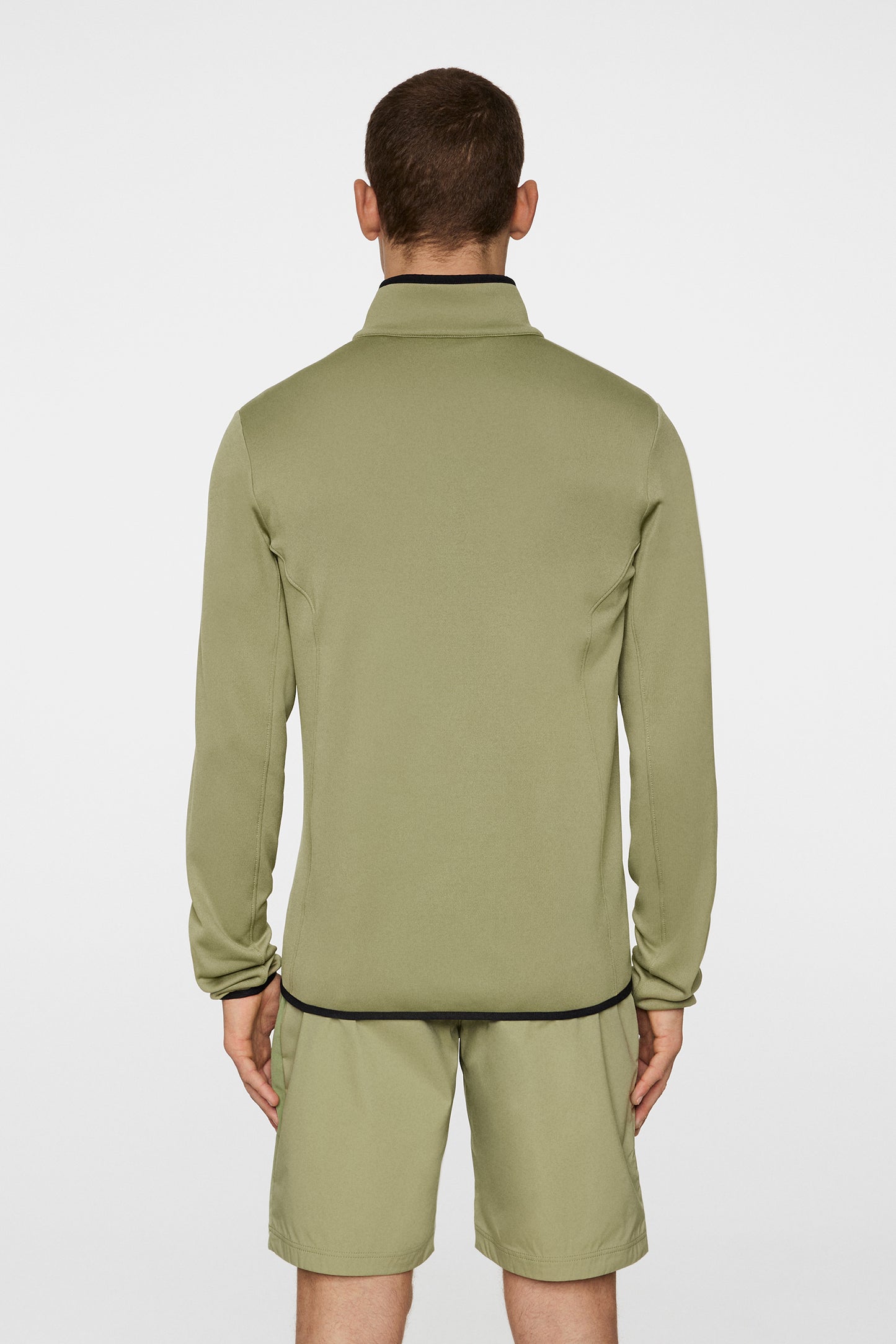 Santino Polartec Mid layer in Oil Green by J.Lindeberg