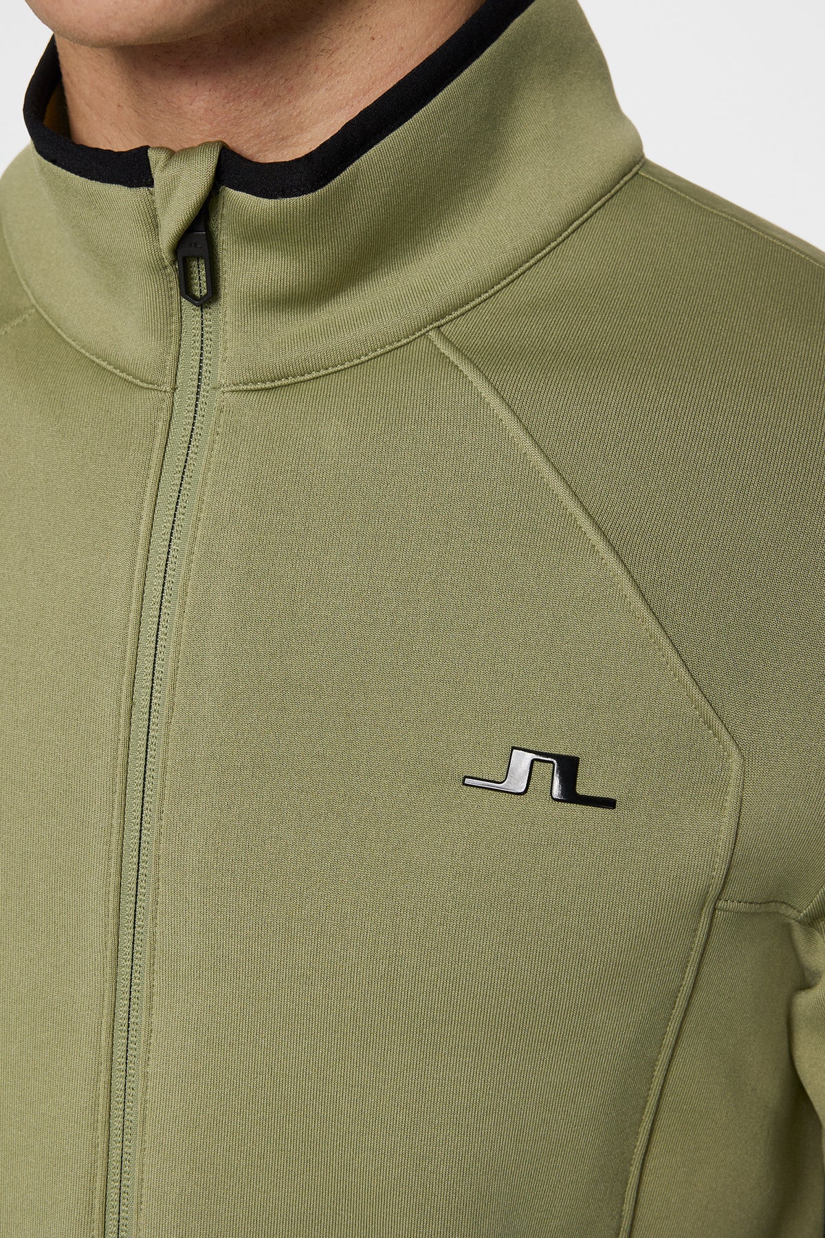 Santino Polartec Mid layer in Oil Green by J.Lindeberg