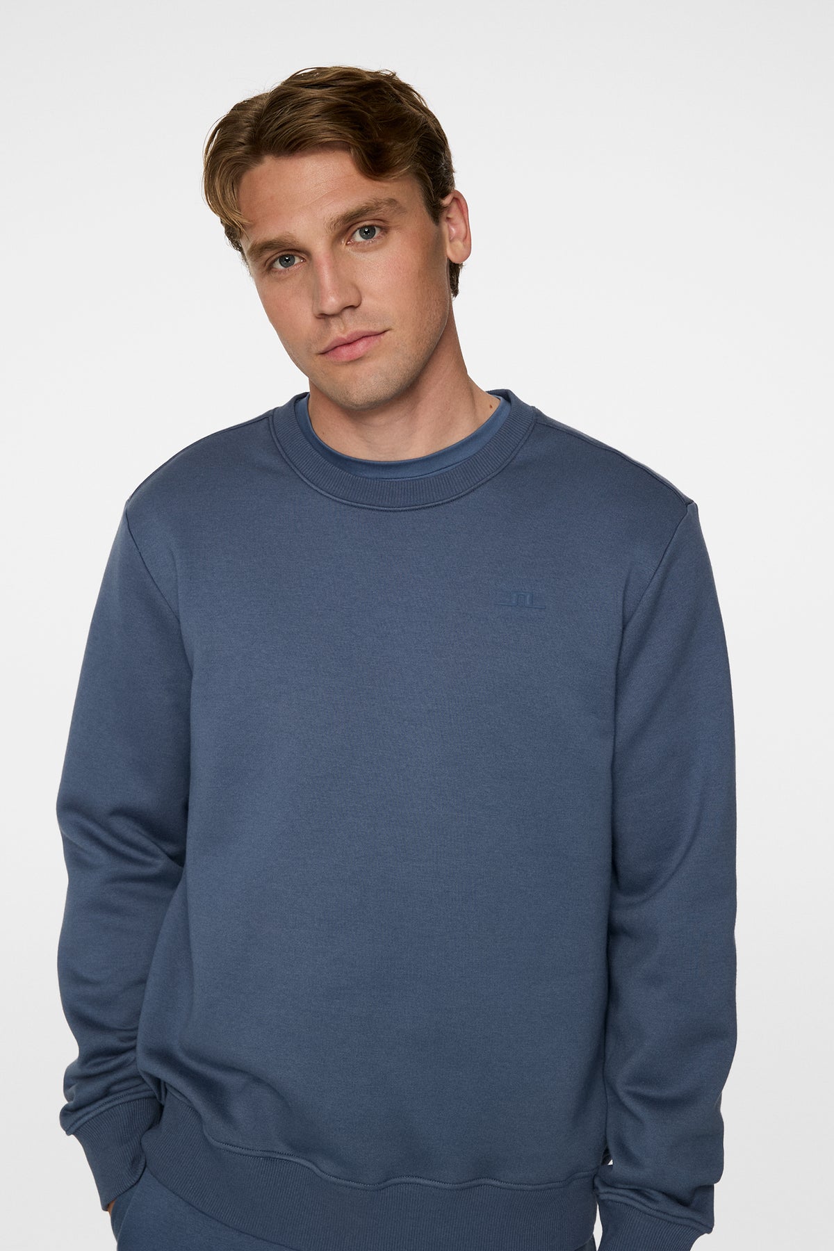 Alpha Crew Neck in Vintage Indigo by J.Lindeberg