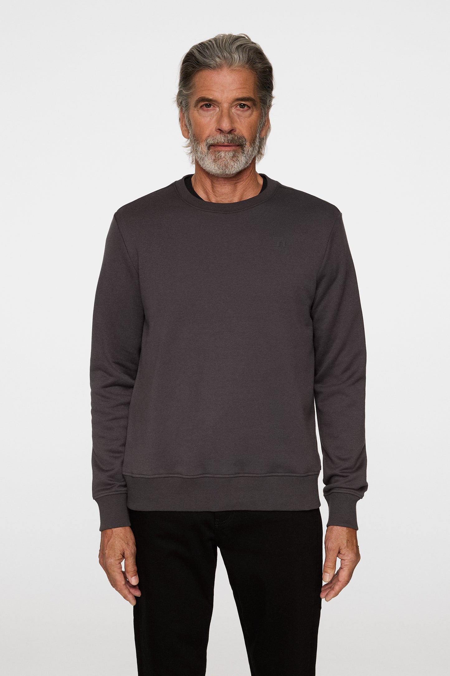 Alpha Crew Neck in Asphalt by J.Lindeberg