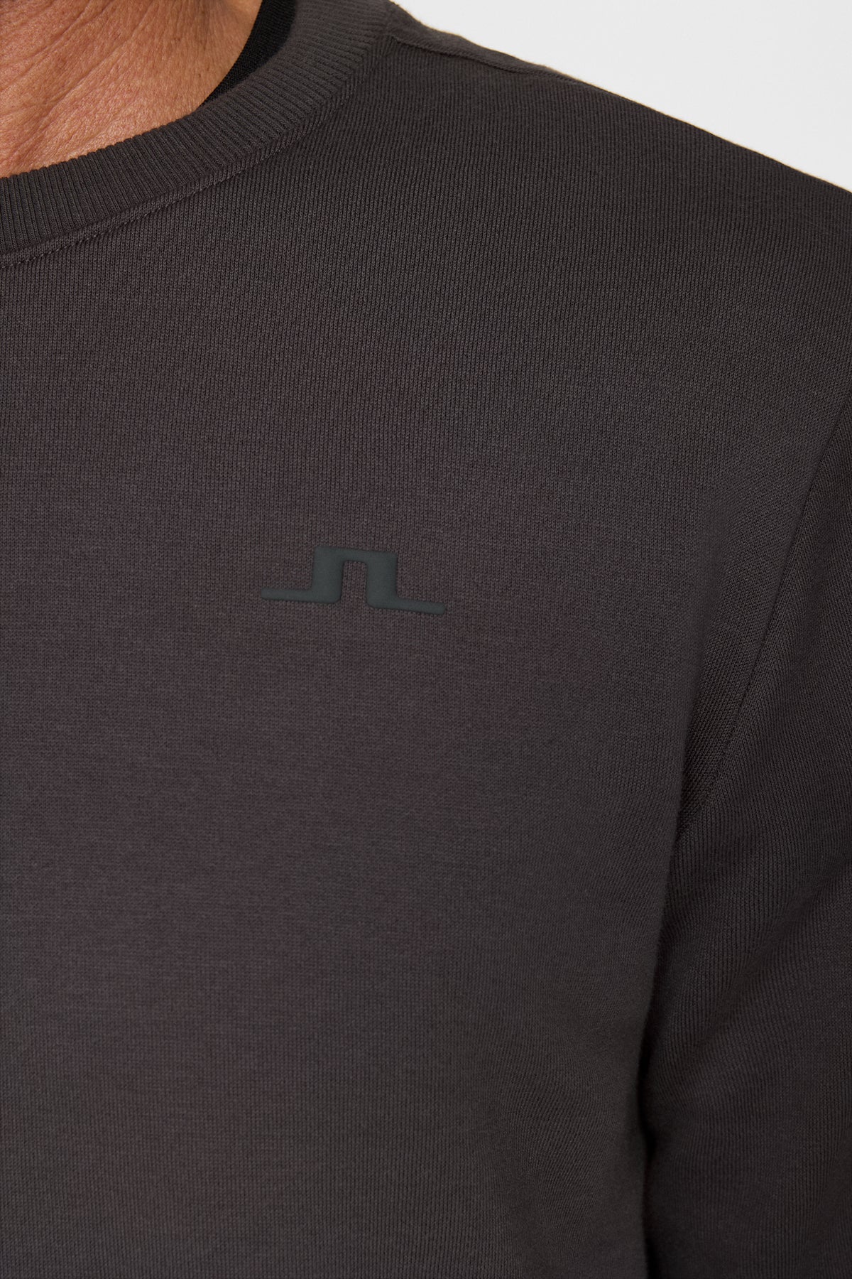 Alpha Crew Neck in Asphalt by J.Lindeberg