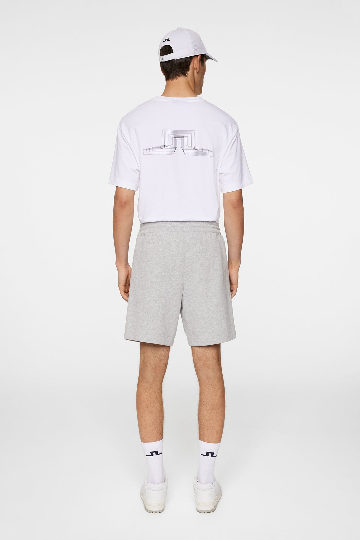 Steffen Sweatshirt Shorts in Light Grey Melange by J.Lindeberg