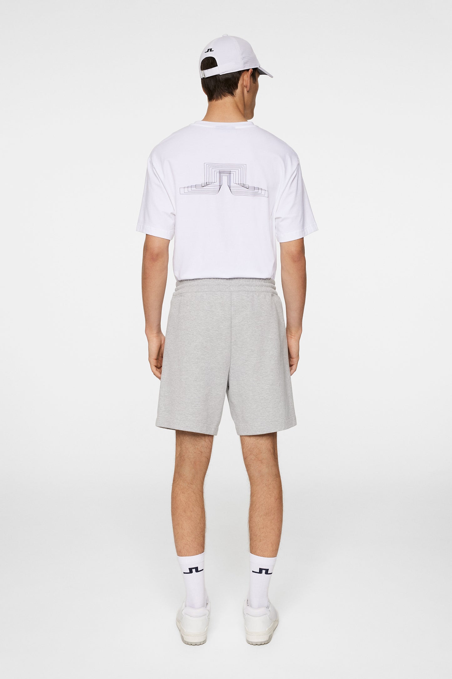 Steffen Sweatshirt Shorts in Light Grey Melange by J.Lindeberg