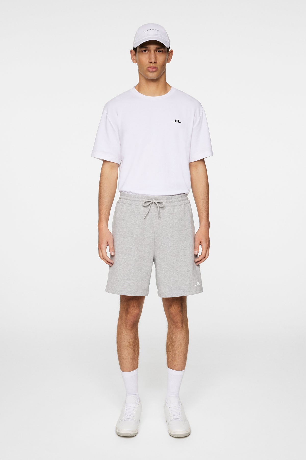 Steffen Sweatshirt Shorts in Light Grey Melange by J.Lindeberg