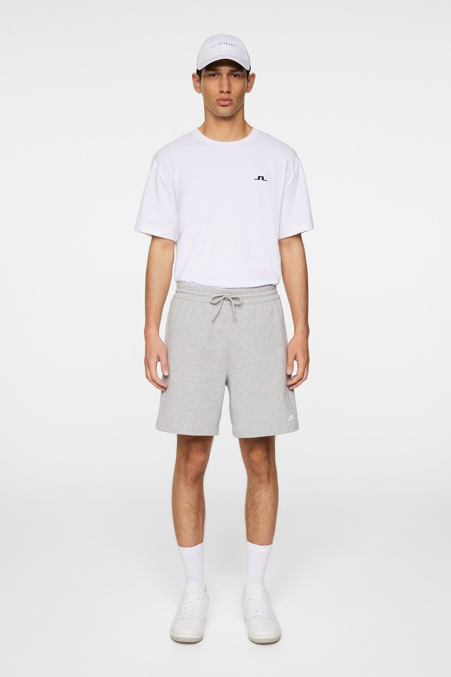 Steffen Sweatshirt Shorts in Light Grey Melange by J.Lindeberg