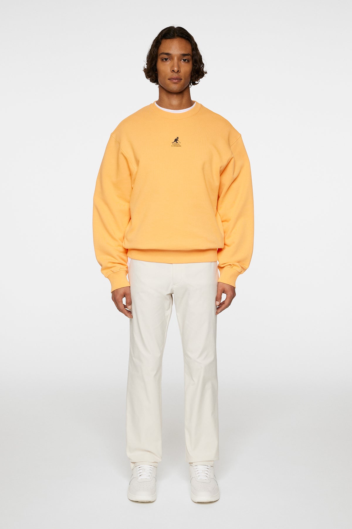 Roberto Crewneck in Mock Orange by J.Lindeberg