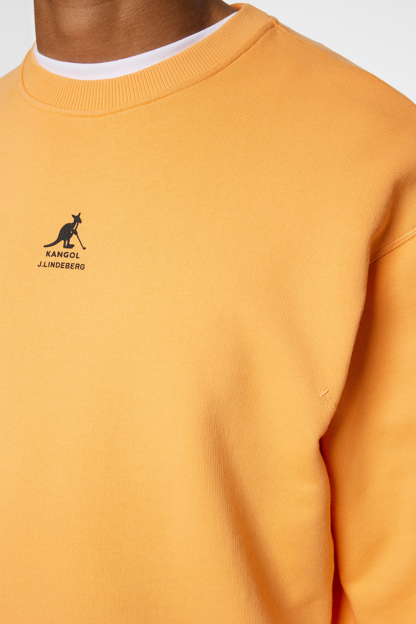 Roberto Crewneck in Mock Orange by J.Lindeberg