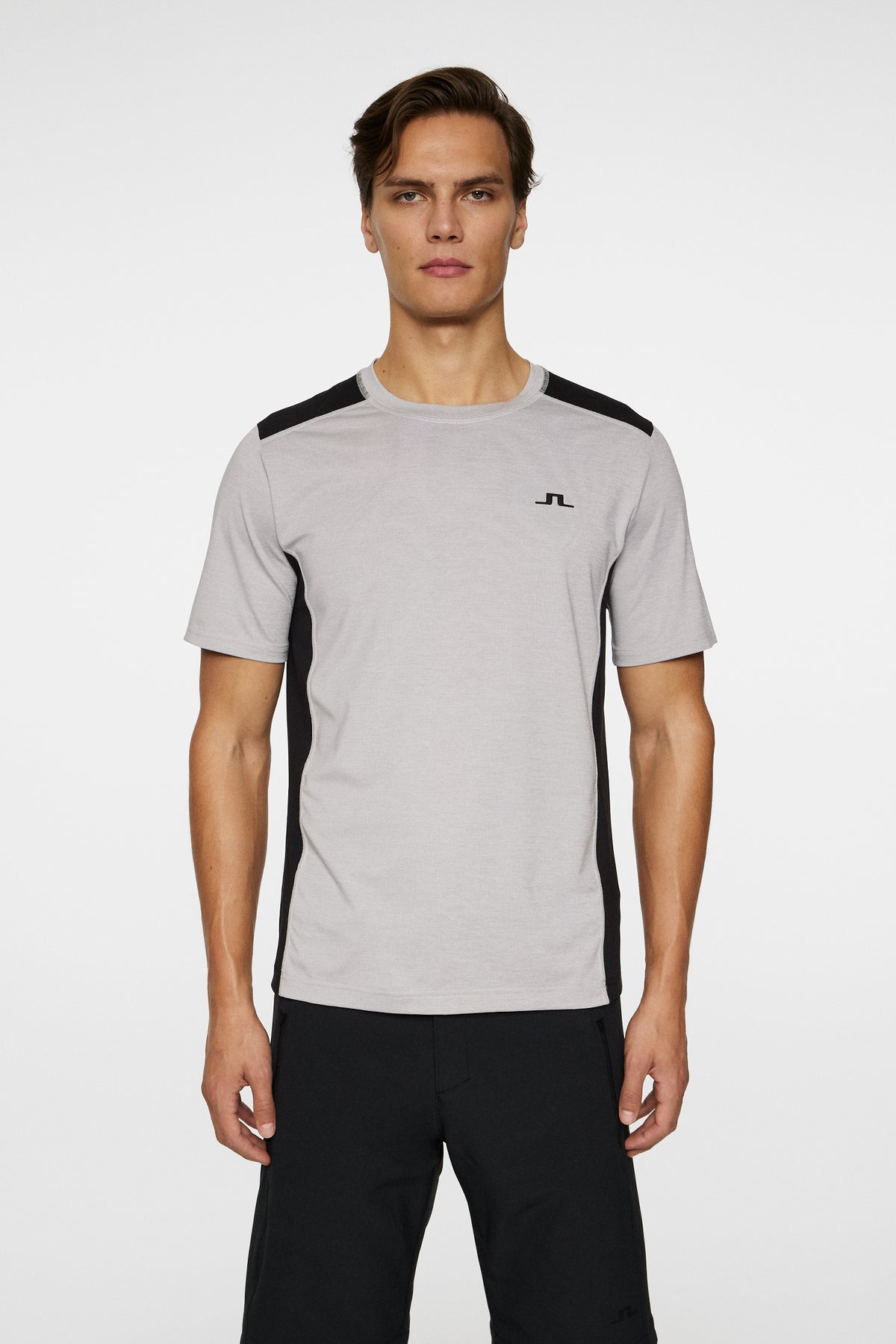 Tomas T-Shirt in Light Grey Melange by J.Lindeberg