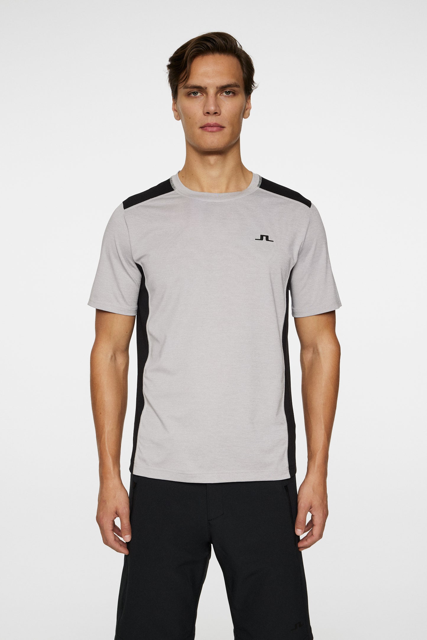 Tomas T-Shirt in Light Grey Melange by J.Lindeberg