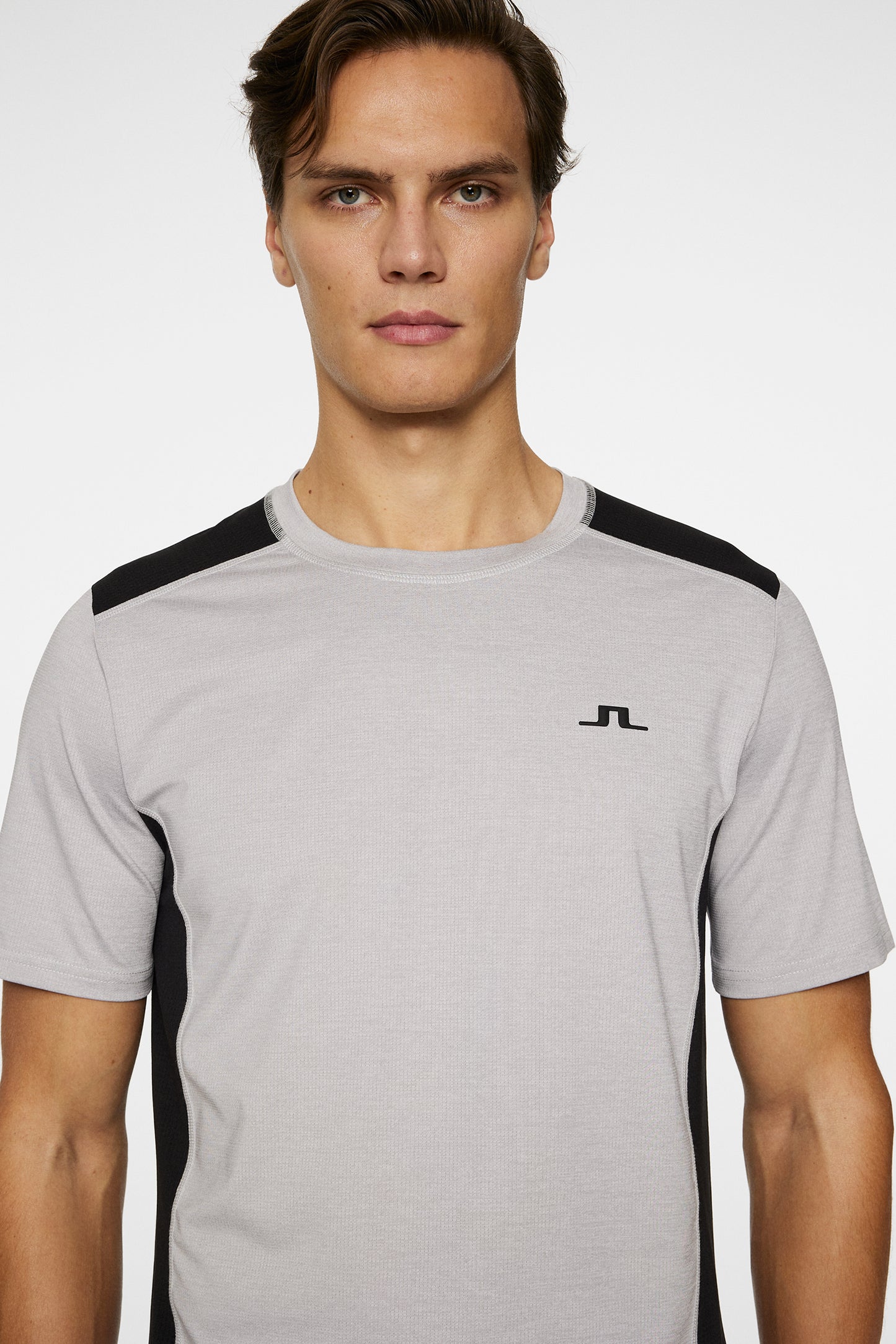Tomas T-Shirt in Light Grey Melange by J.Lindeberg