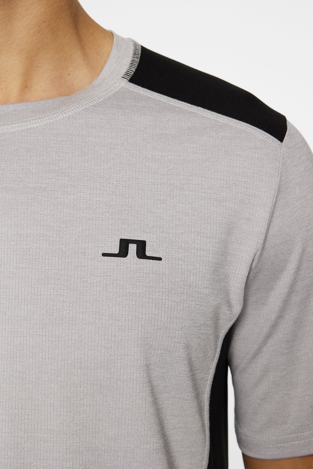 Tomas T-Shirt in Light Grey Melange by J.Lindeberg