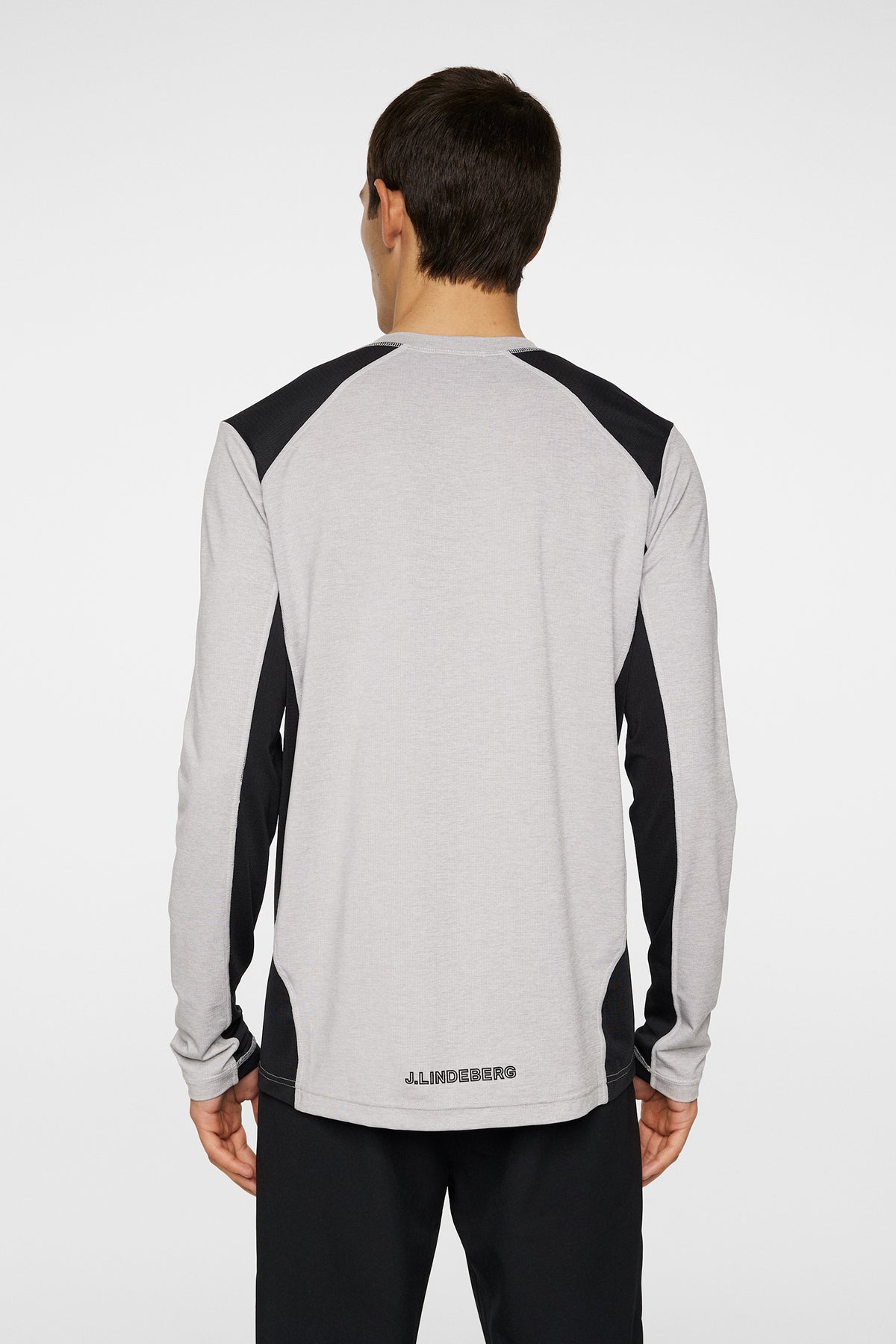 Tomas Long Sleeve T-Shirt in Light Grey Melange by J.Lindeberg