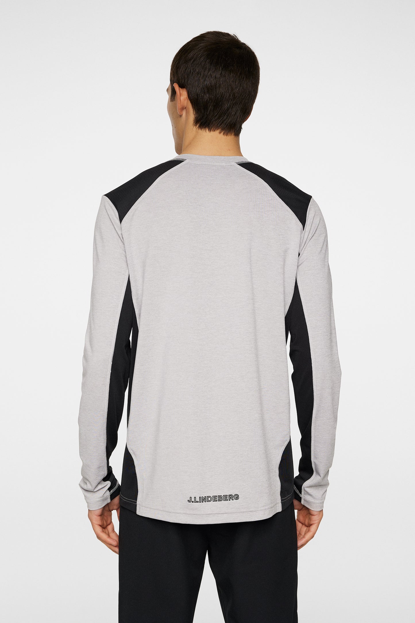 Tomas Long Sleeve T-Shirt in Light Grey Melange by J.Lindeberg