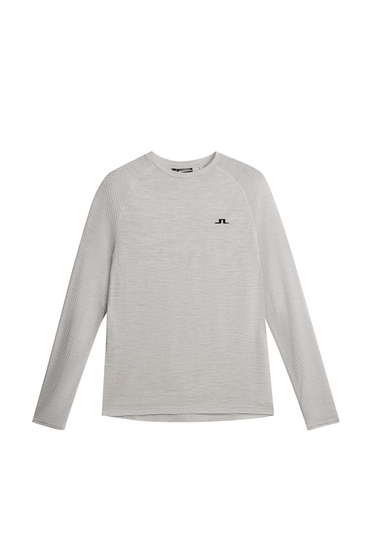 Brent Wool Long Sleeve in Light Grey Melange by J.Lindeberg