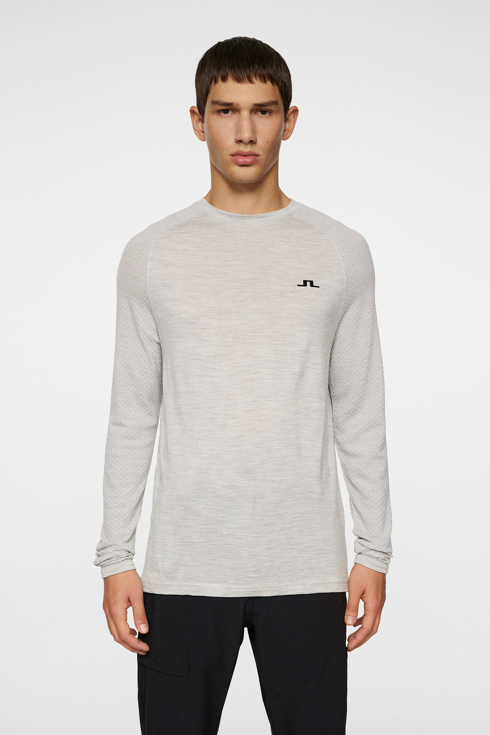 Brent Wool Long Sleeve / Light Grey Melange