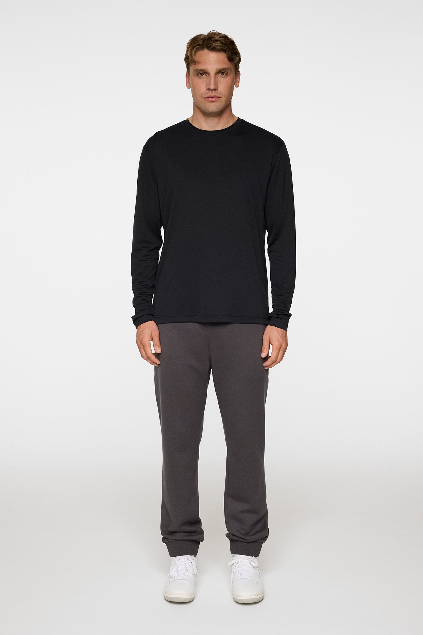 Ade T-shirt LS in Black by J.Lindeberg