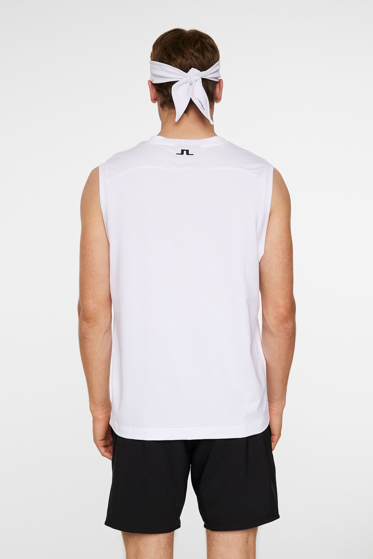 Jack Sleeveless Tee in White by J.Lindeberg
