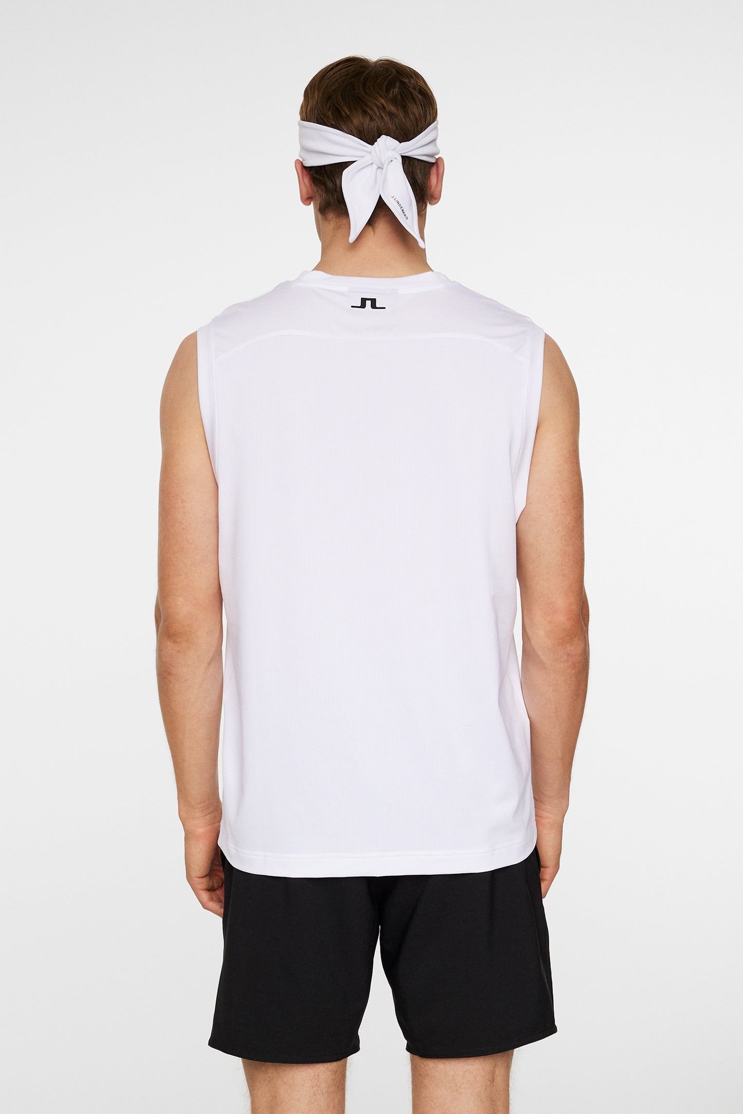 Jack Sleeveless Tee in White by J.Lindeberg