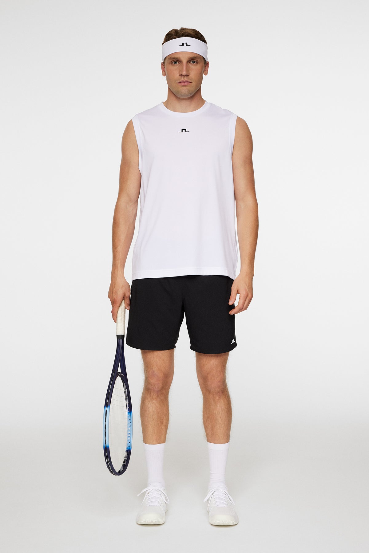 Jack Sleeveless Tee in White by J.Lindeberg