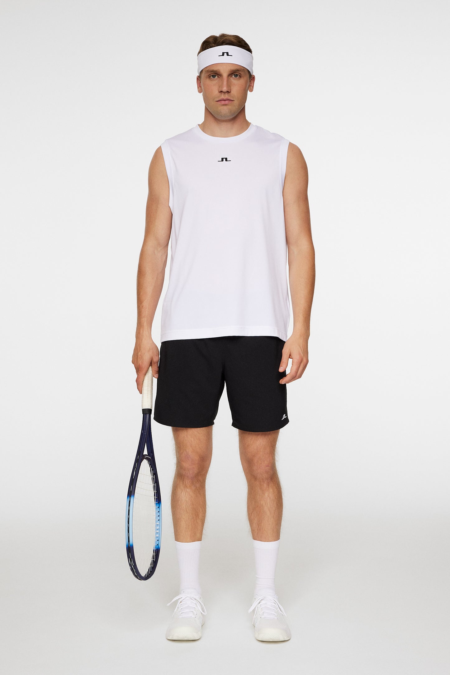 Jack Sleeveless Tee in White by J.Lindeberg