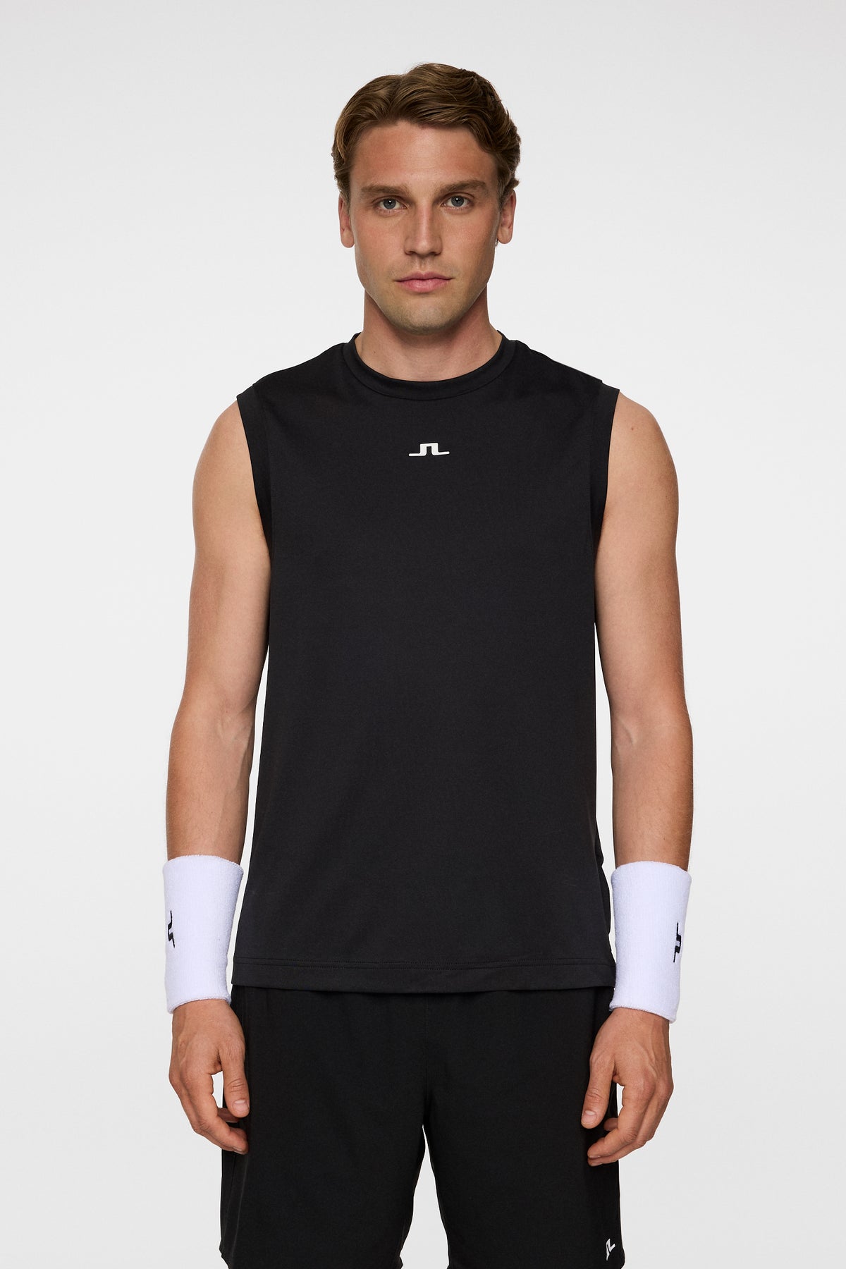 Jack Sleeveless Tee in Black by J.Lindeberg