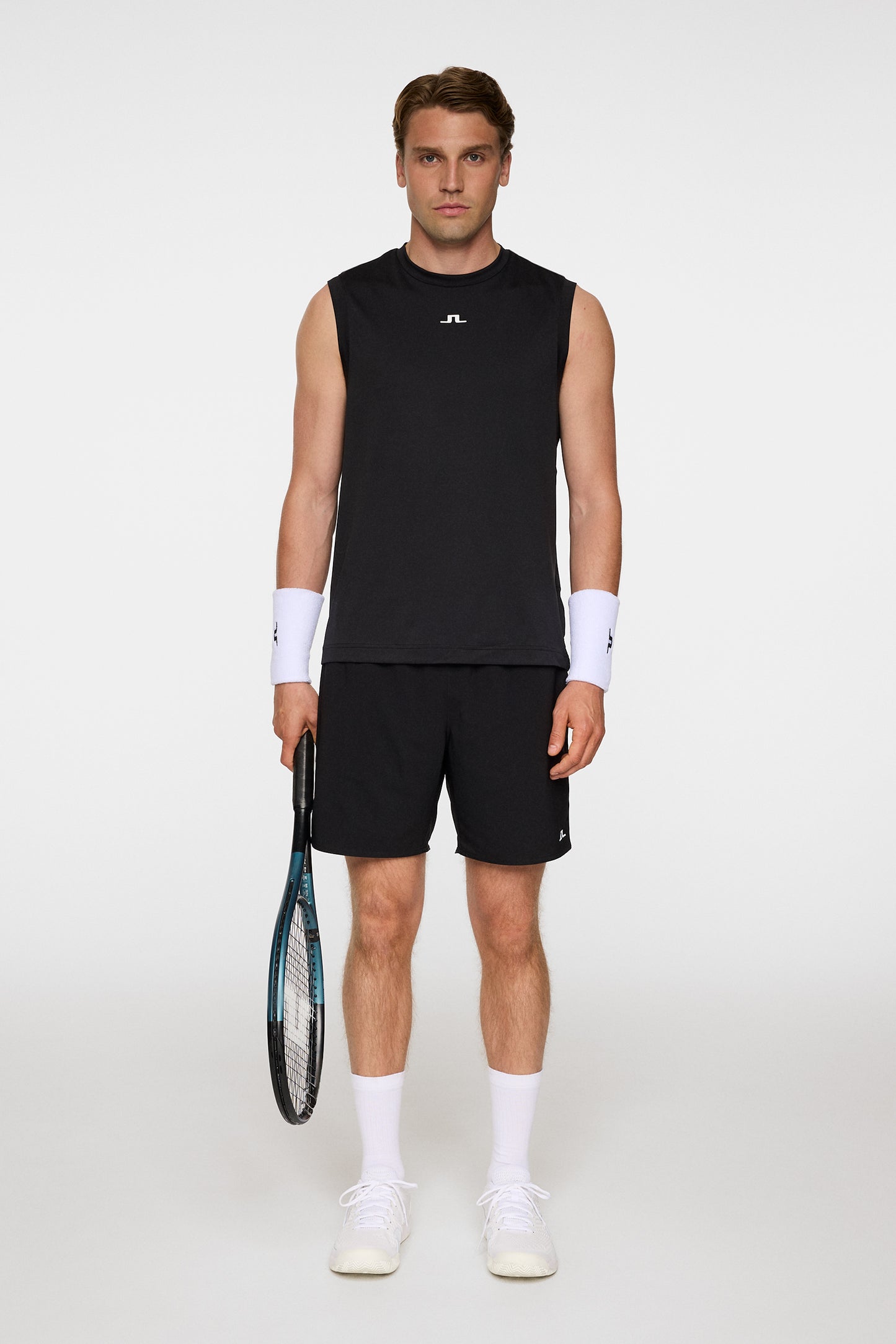 Jack Sleeveless Tee in Black by J.Lindeberg