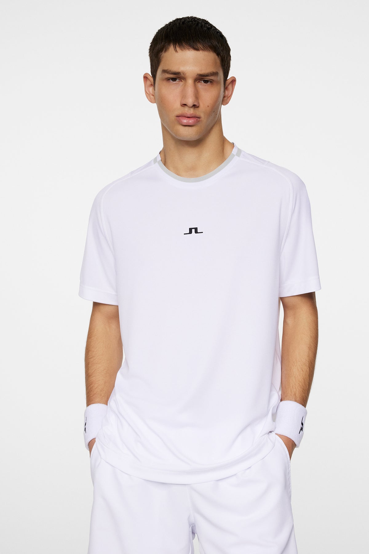 Colten Tech T-shirt in White by J.Lindeberg